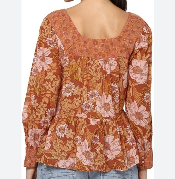 American Eagle Square Neck blouse Sz M - Picture 4 of 9